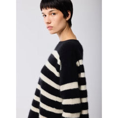 Pull "Fox Wool" rayures - Noir / écru