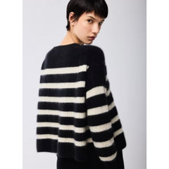 Pull "Fox Wool" rayures - Noir / écru