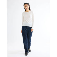 Tee-shirt coton & cachemire - Blanc lait