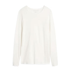 Tee-shirt coton & cachemire - Blanc lait