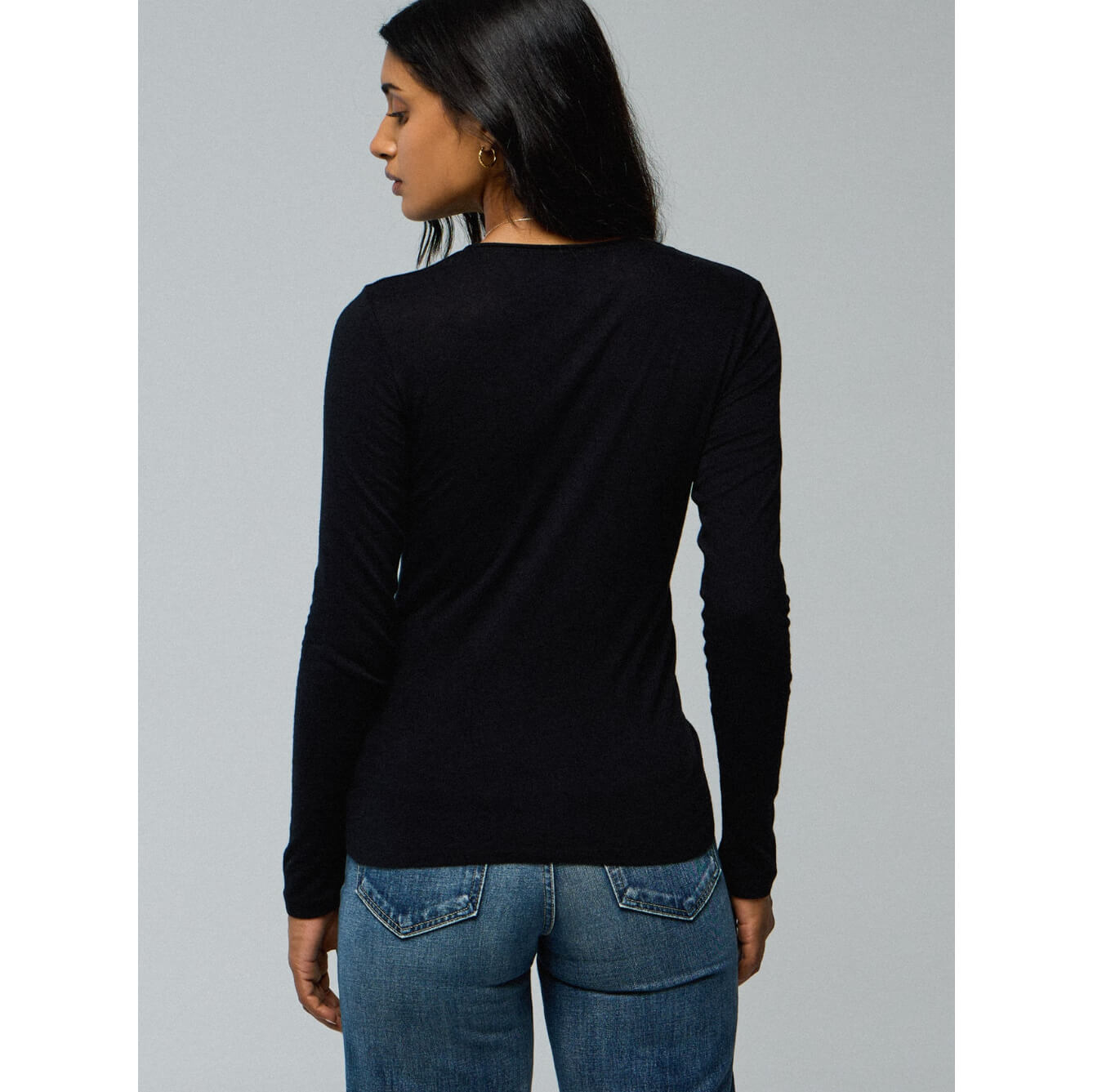Tee-shirt coton & cachemire - Noir