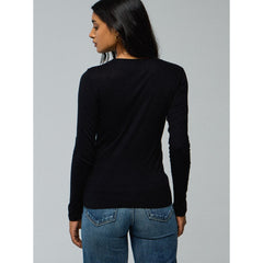 Tee-shirt coton & cachemire - Noir