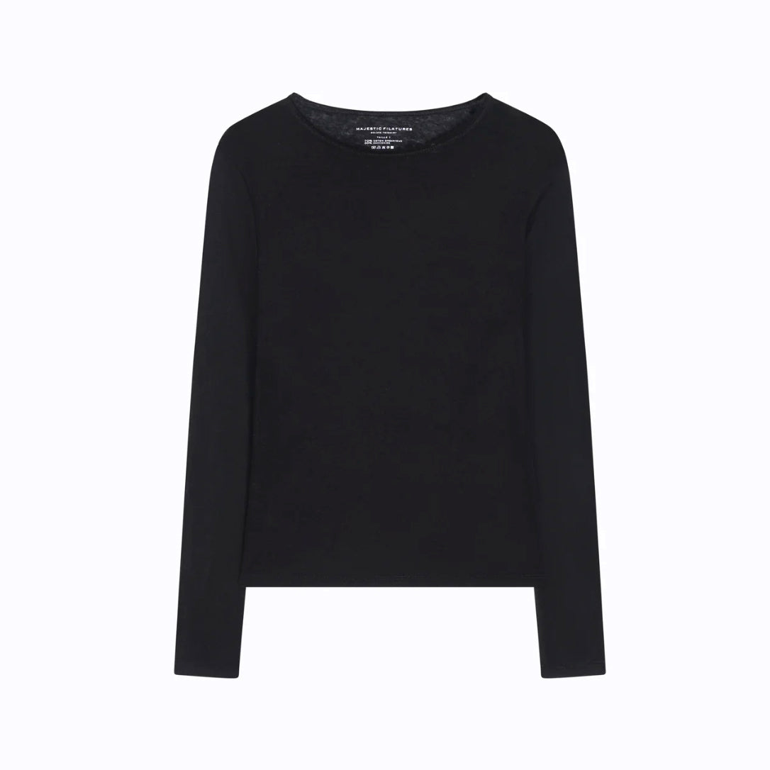 Tee-shirt coton & cachemire - Noir