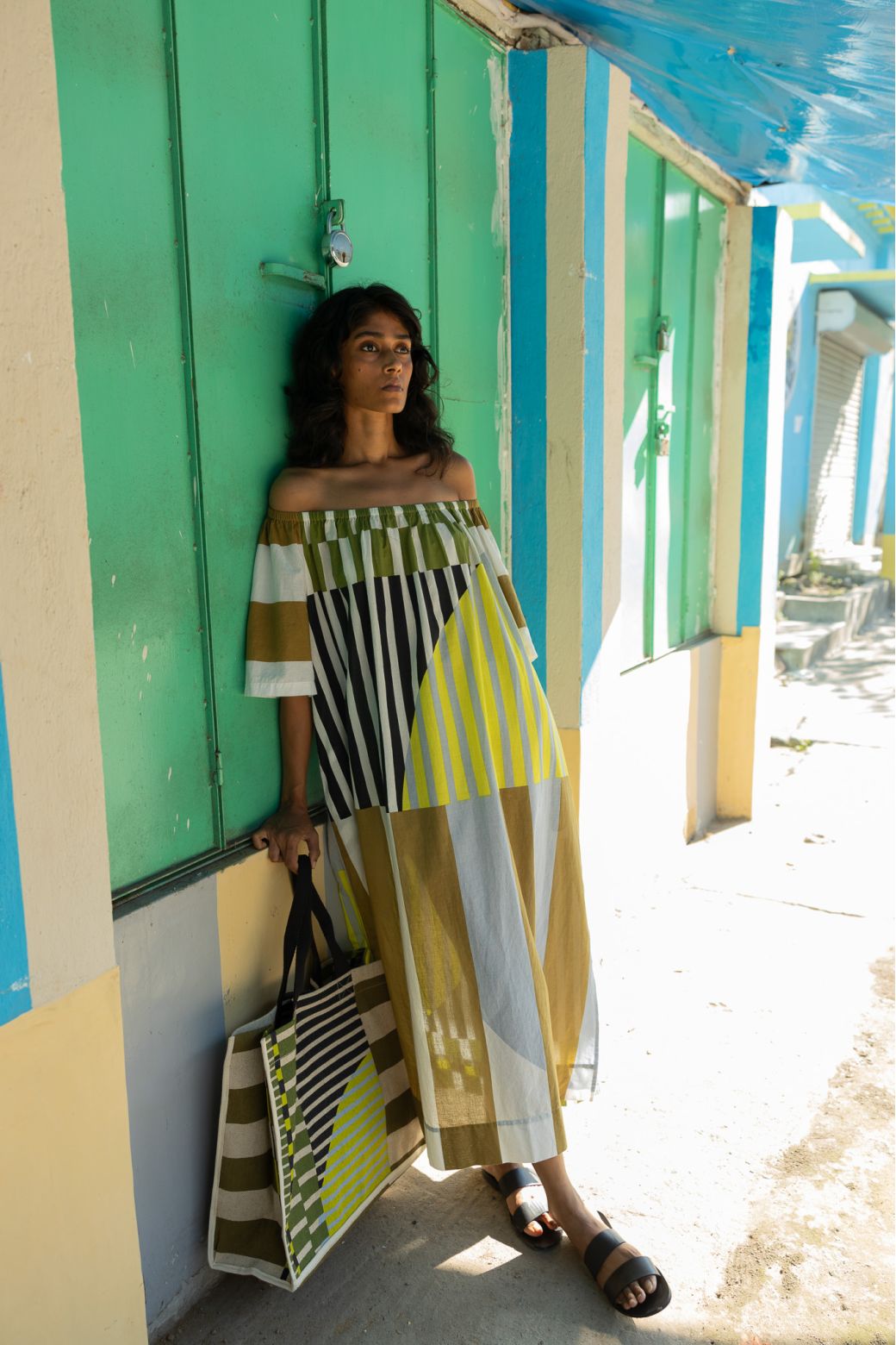 Robe "Palao Sol" - Kaki