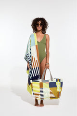 Fouta/Drap de plage "Riviera" - Lime