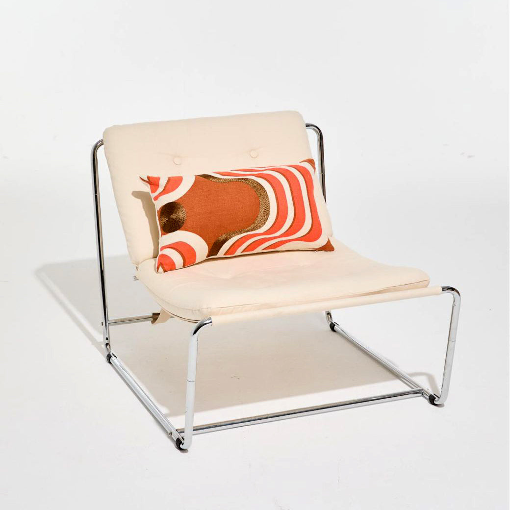 Housse de coussin "Nébuleuse" soie - Orange