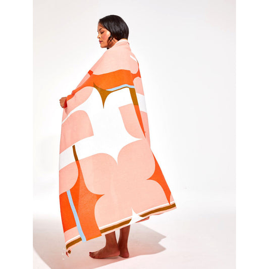 Fouta/Drap de plage "Chance" - Orange