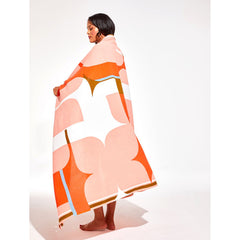Fouta/Drap de plage "Chance" - Orange