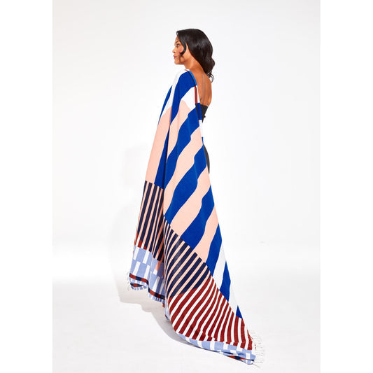 Fouta/Drap de plage "Sol" - Bleu