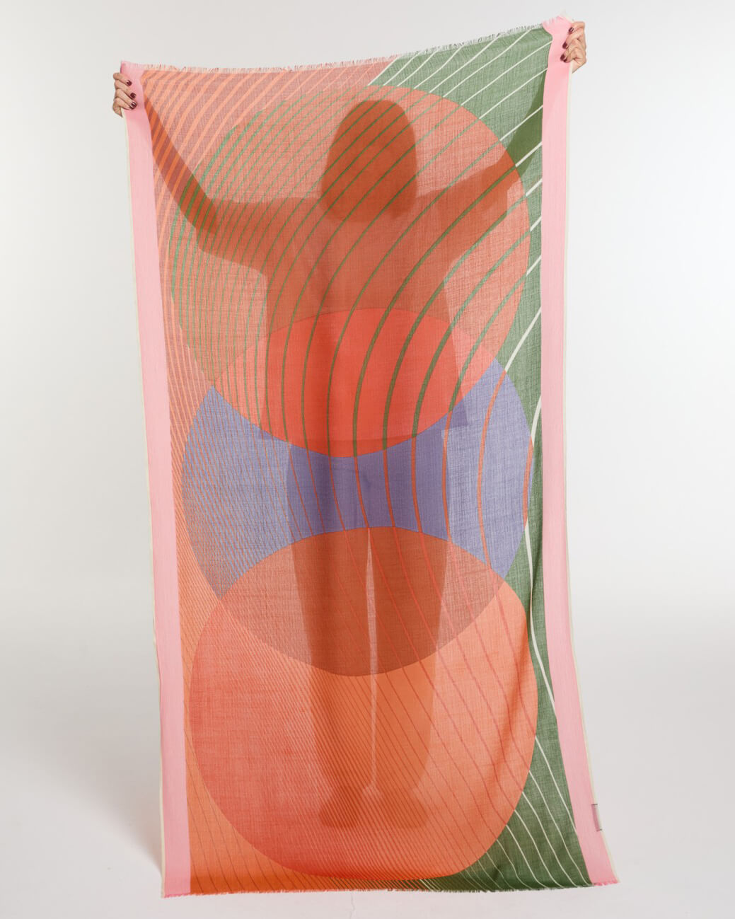 Étole en laine & soie "Astre" - Orange