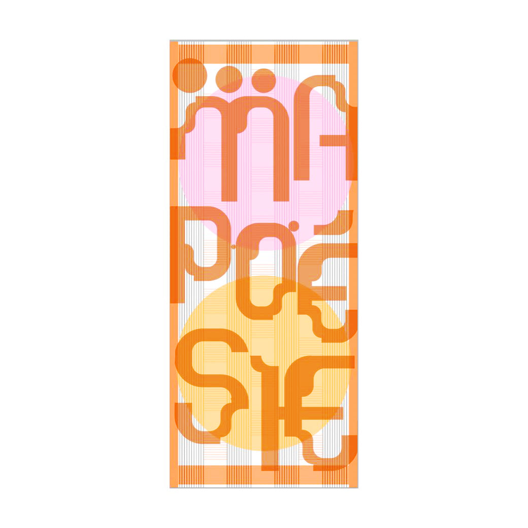 Étole "Lyrique" - Rose/roux