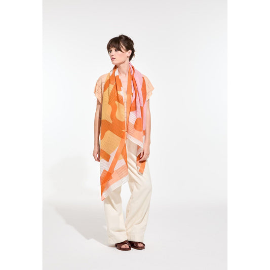 Étole "Lyrique" - Rose/roux