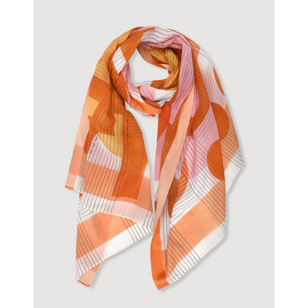 Étole "Lyrique" - Rose/roux