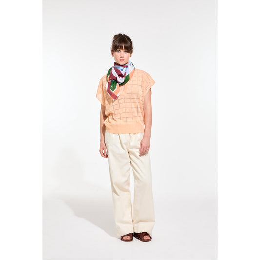 Grand carré "Ta Poésie"- Corail/nuage