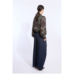 Jean wide leg "Zao" denim brut lavé