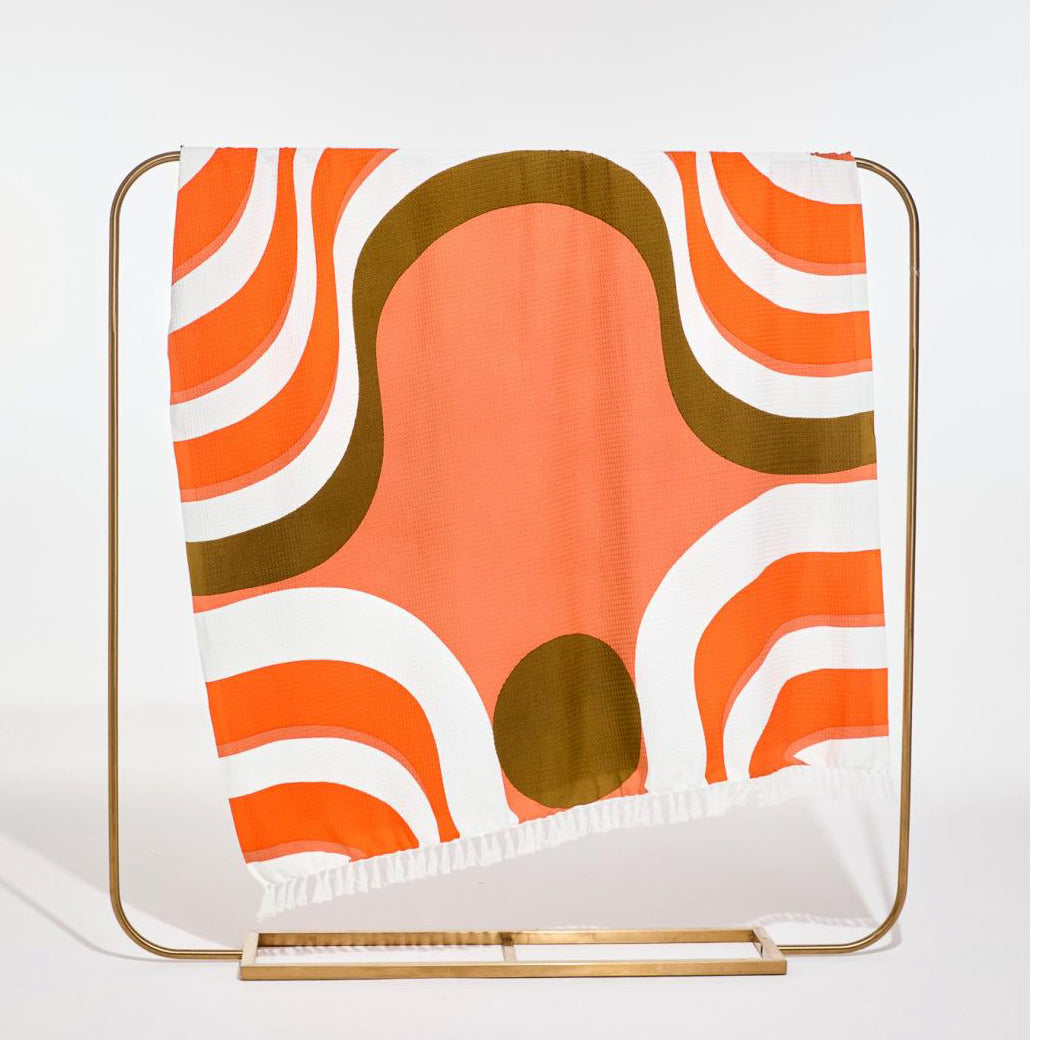 Plaid "Nébuleuse" graphique - Orange