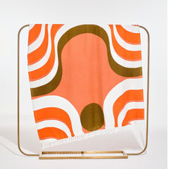 Plaid "Nébuleuse" graphique - Orange
