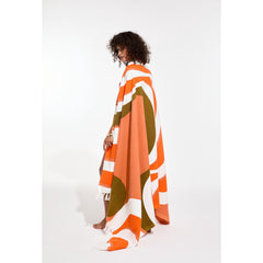 Plaid "Nébuleuse" graphique - Orange