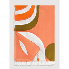 Plaid "Nébuleuse" graphique - Orange