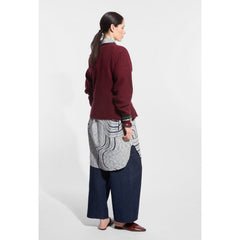 Pull "Paola Joana" laine & super mohair - Bordeaux