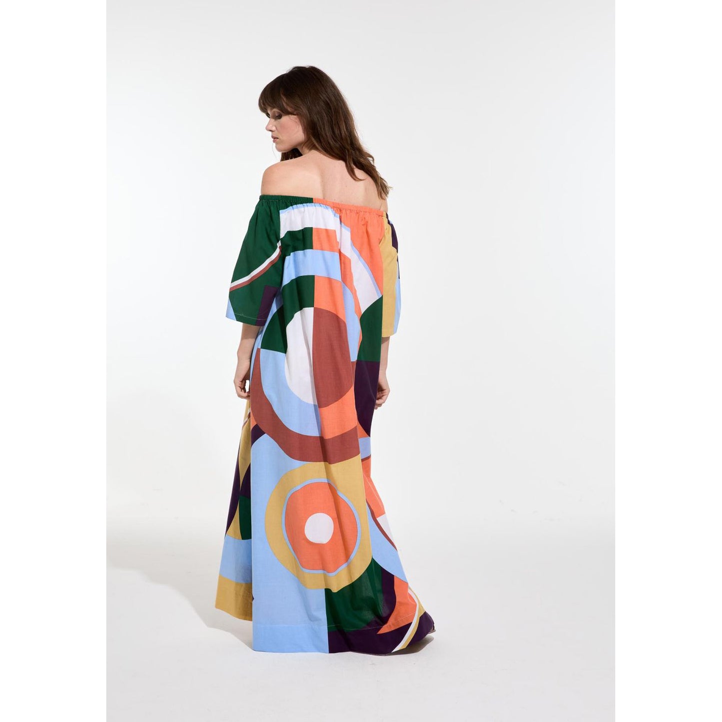 Robe "Palao Poésie" - Corail/nuage