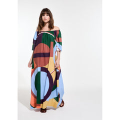 Robe "Palao Poésie" - Corail/nuage