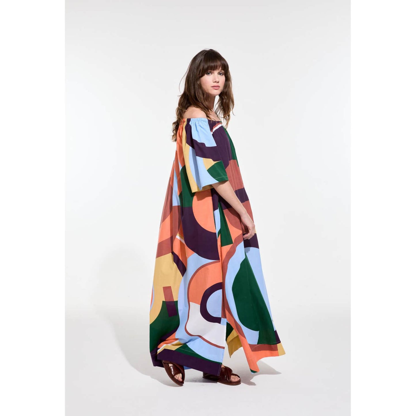 Robe "Palao Poésie" - Corail/nuage