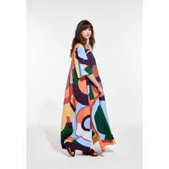 Robe "Palao Poésie" - Corail/nuage