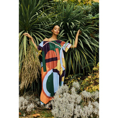 Robe "Palao Poésie" - Corail/nuage