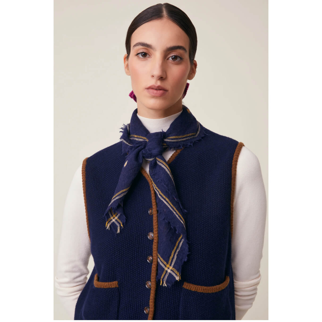 Carré "Chelsea" N°815 laine - Magic blue