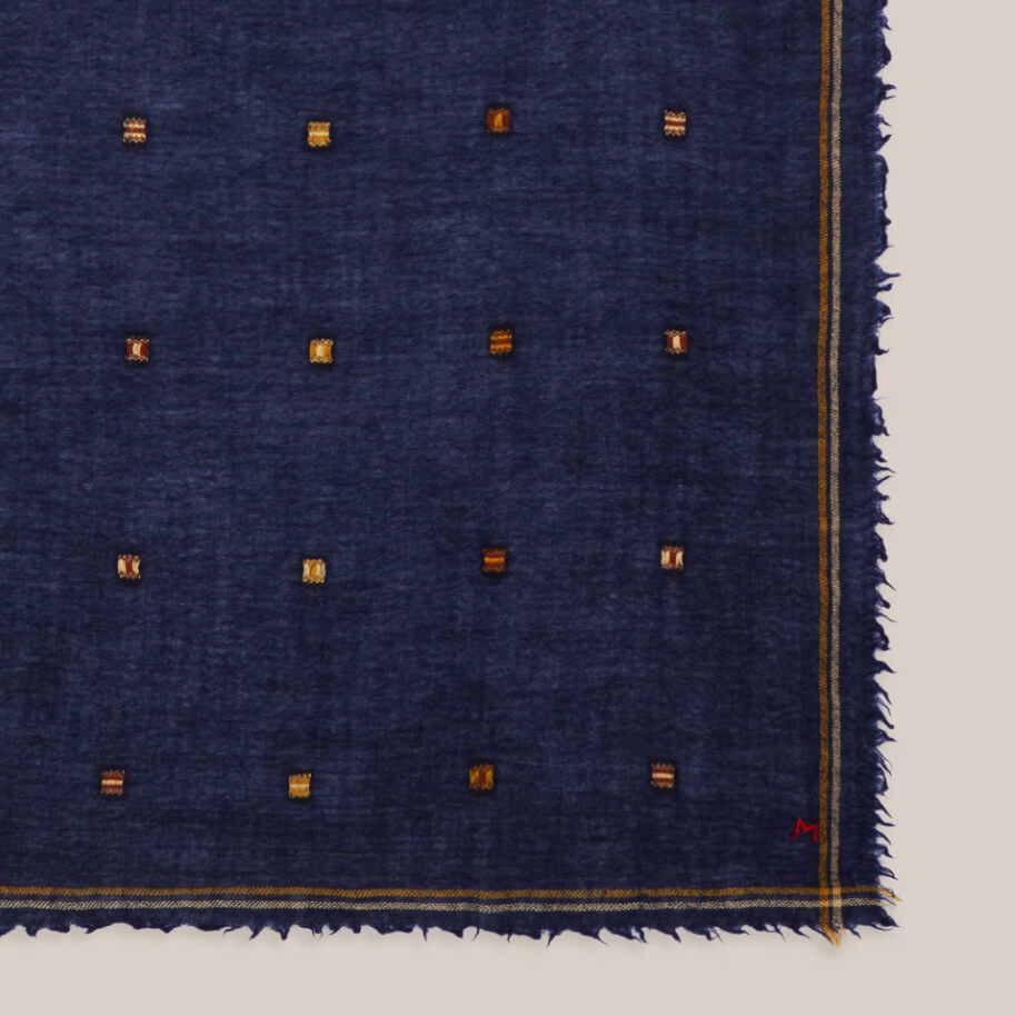 Carré "Chelsea" N°815 laine - Magic blue