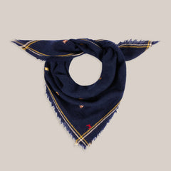Carré "Chelsea" N°815 laine - Magic blue