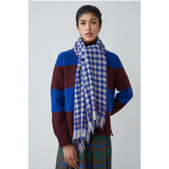 Echarpe laine & soie "Paolo" N°703 - Royal Blue