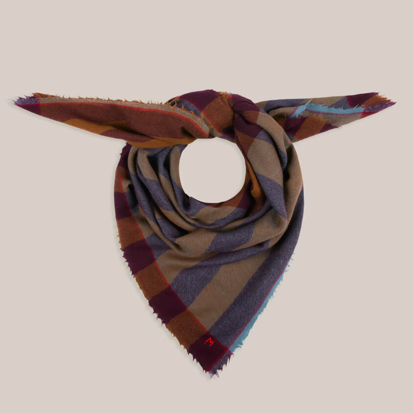 Grand carré laine et cachemire "Phenix" N°854 - Taffeta