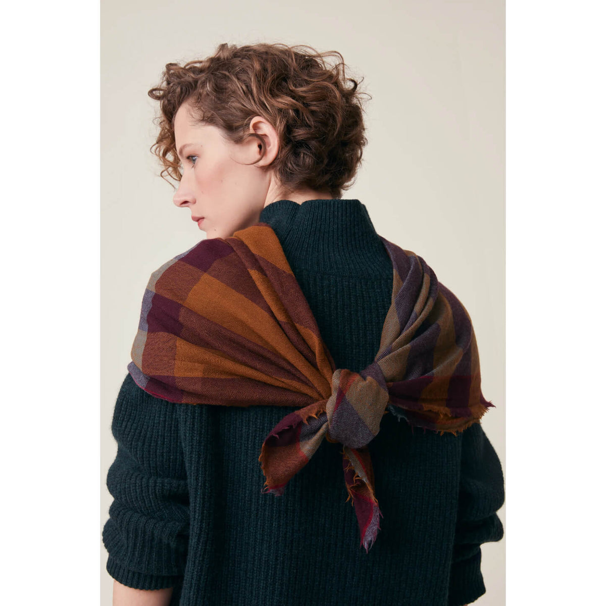 Grand carré laine et cachemire "Phenix" N°854 - Taffeta