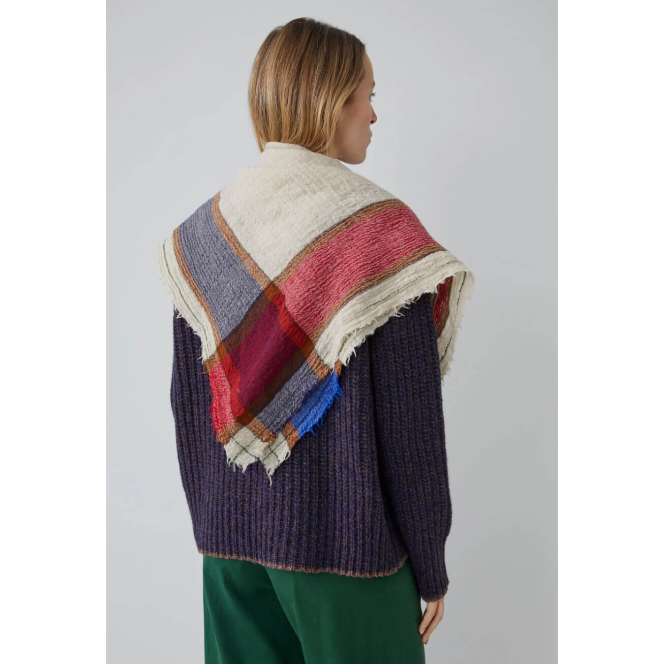 Grand foulard "Maddy" N°687 laine & cachemire - British Green