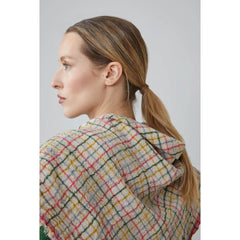 Grand foulard "Mc Lean" N°799 laine & cachemire - Daisy pink