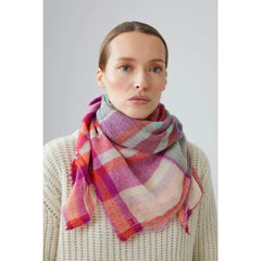Grand foulard "Chaï" N°752 laine - Azaléa
