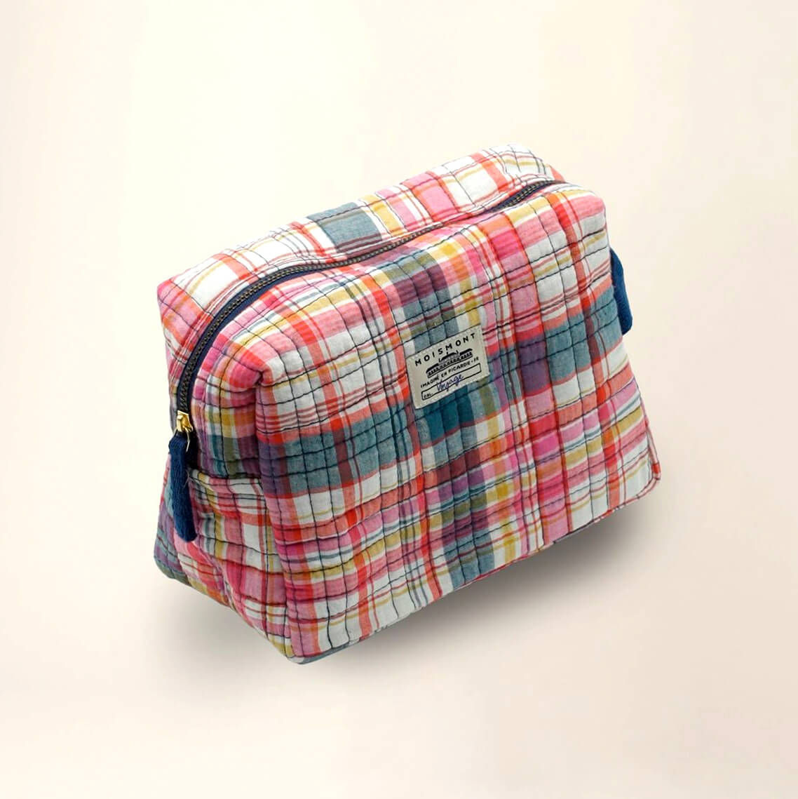Grande trousse "Secret Checks" - Pop pink