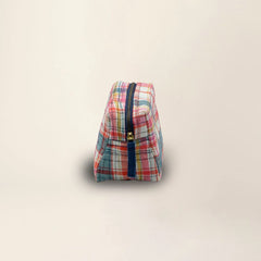 Petite trousse "Secret Checks" - Pop pink