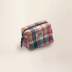 Petite trousse "Secret Checks" - Pop pink