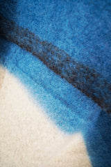 Plaid "83" laine Dip dye - Café/bleu