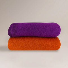 Plaid "83" laine Dip dye - Terracotta/violet