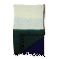 Plaid "83" laine Dip dye - Kaki/ink