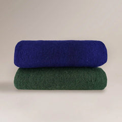 Plaid "83" laine Dip dye - Kaki/encre