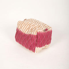 Trousse de toilette "Nissi" - Rayures framboise