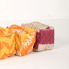Trousse de toilette "Nissi" - Rayures framboise