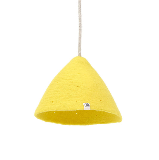 Abat-jour feutre "Tipi" S - Citron