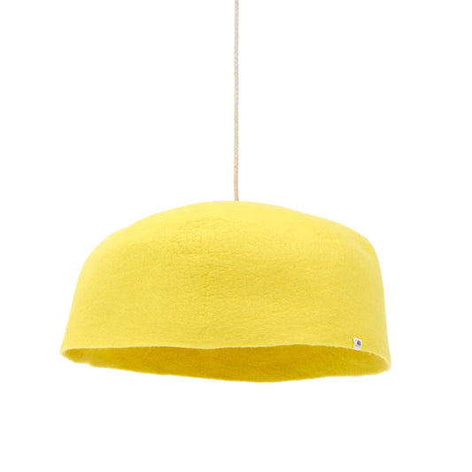 Abat-jour feutre "Yourte" XXL - Citron