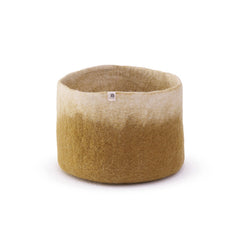 Rangement calebasse en feutre S - Bronze/naturel